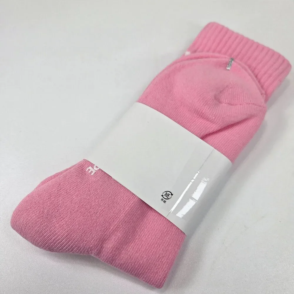 A Bathing Ape Bape Classic Ape Head Crew Socks Pink White Brand New